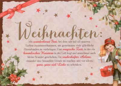 GWBI Ein wunderbares Fest Weihnachtswünsche Postkarte